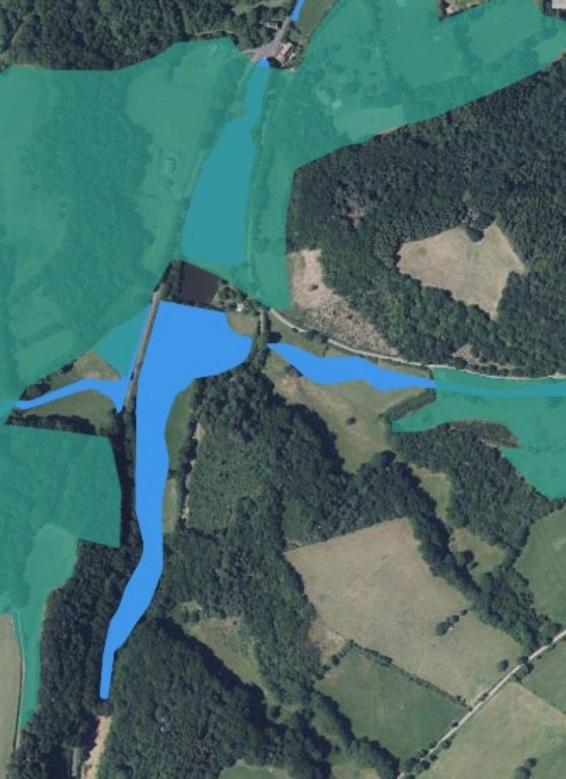 Cartographie d'un bassin versant utilisée pour l'analyse hydrologique d'un projet de gestion des eaux pluviales